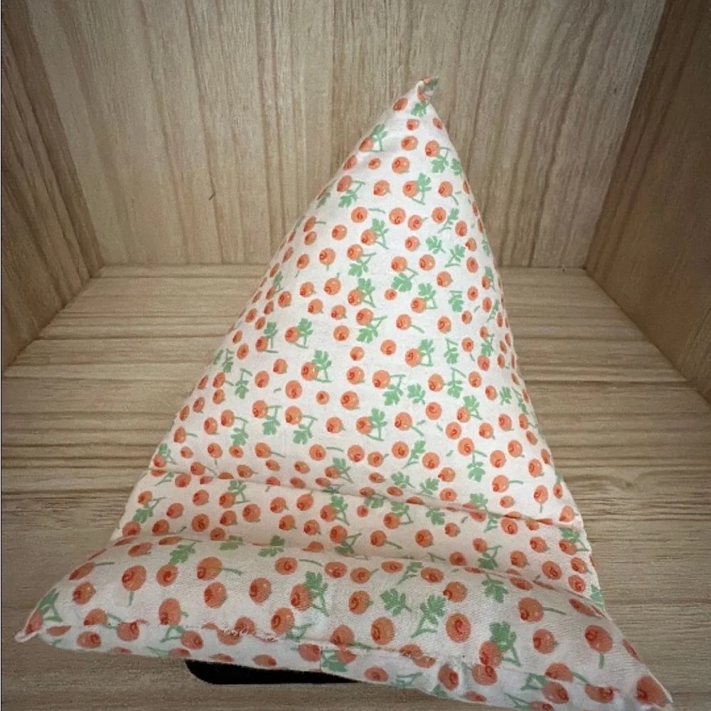 Orange and Green Patterned Pillow Phone/Tablet Holder